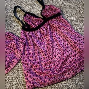 Playboy Pink and Black Women's Sleepwear
